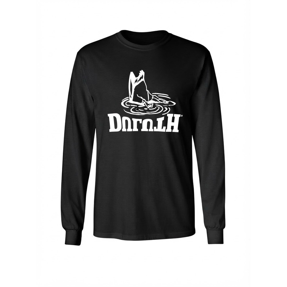 Duluth Men's Longtail Mirrored Beaver T-Shirt S Black Slim Fit Long Sleeve